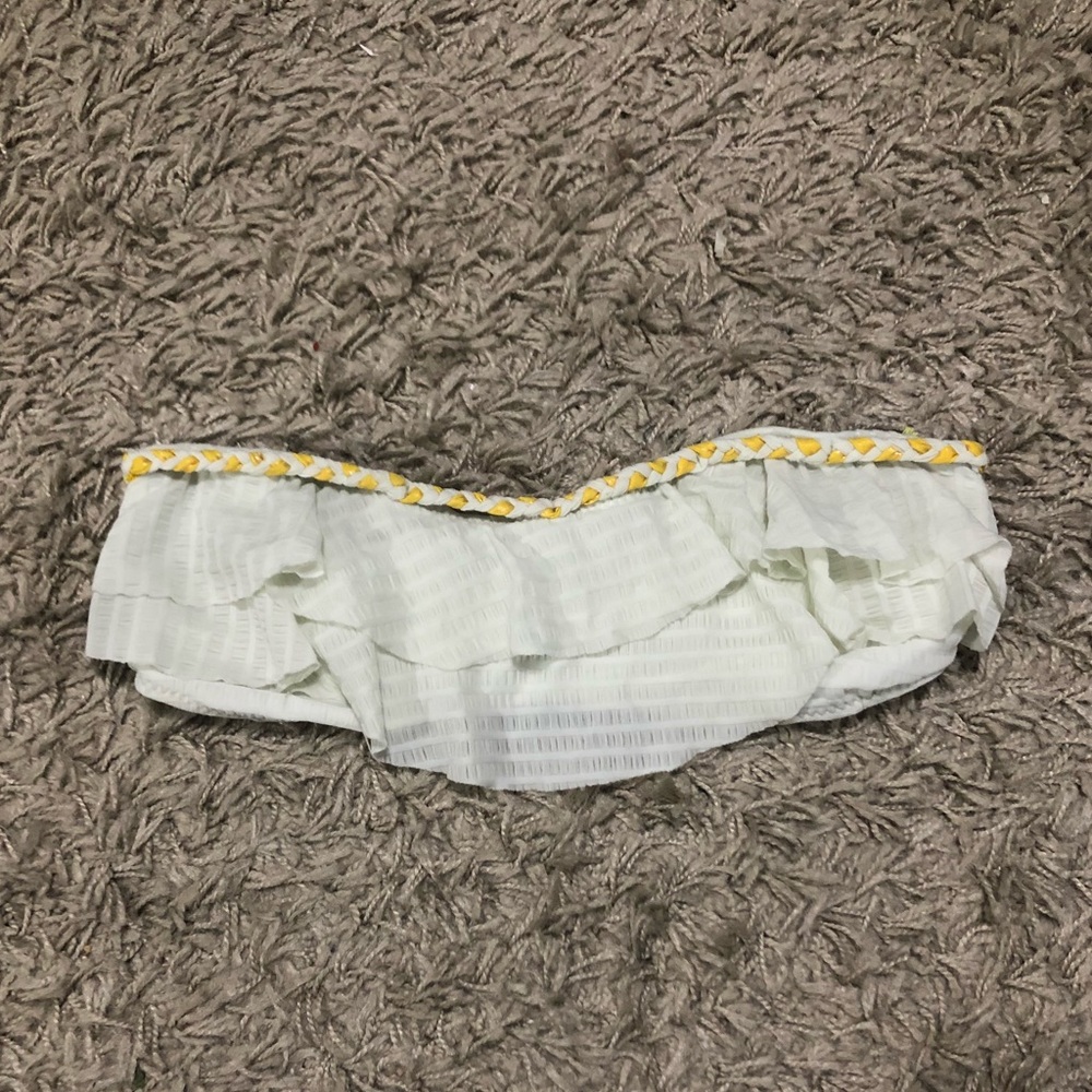 River Island strapless ruffle swim bikini